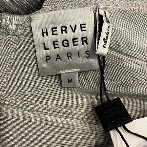 Herve Leger Deep V Bandage Dress - Picture 5 of 10